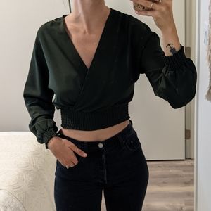Wilfred wistful dark green blouse